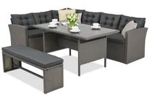 Salon de jardin en rotin synthétique Latina Garden Point anthracite