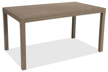 Table en poly rotin Houston cappuccino Bica