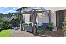 Rideaux anthracite pour la pergola terrasse La Palma 3x3 Garden Point