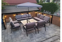 Salon de jardin moderne en métal Vigo Garden Point anthracite