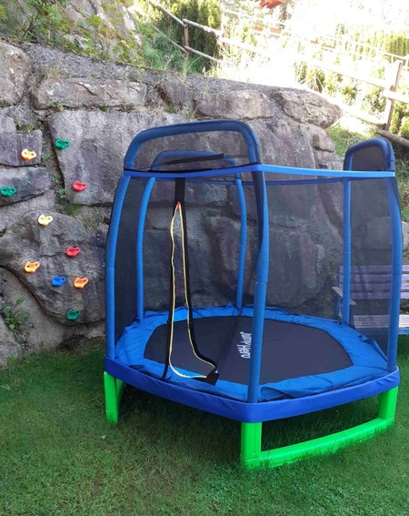 Mini trampoline de jardin avec filet extérieur 213 cm Jump Hero vert