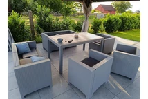Colorado Apetito 6 Bica technorattan set en gris