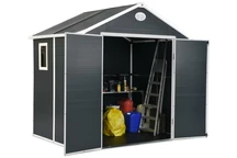 Abri à outils en plastique Bergen 2,4 x 1,9 m CoverTech anthracite