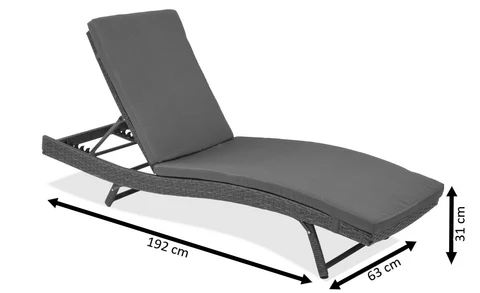 Bain de soleil polyrotin Bermuda Garden Point anthracite