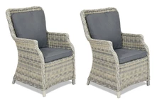 Chaise de jardin Garden Point London anthracite - lot de 2