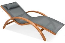 Chaise longue de jardin en bois Jawa Garden Point gris