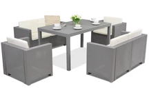 Colorado Apetito 6 Bica technorattan set en gris