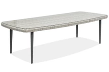 Cordoba Garden Point grande table de jardin en rotin blanc