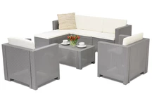 Ensemble de canapé en technorotin Colorado Relax Corner 6 Bica gris