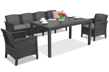Ensemble de meubles en technorotin Venezia Apetito Max 6 anthracite Bica