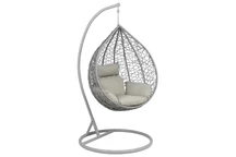 Fauteuil suspendu de jardin Durango avec structure Garden Point gris clair