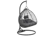 Fauteuil suspendu de jardin Rosario avec support Garden Point anthracite