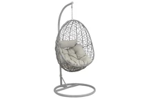 Fauteuil suspendu de jardin Sarasota avec structure Garden Point gris clair