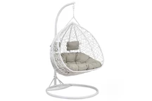 Fauteuil suspendu pour le jardin Rosario avec un cadre Garden Point blanc