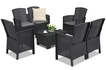 Meuble en rotin Lido Coffee 6 anthracite Bica