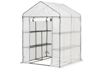 Mini serre pour le jardin 1,4 x 1,4 x 2 Garden Point blanc