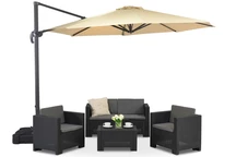 Parasol de jardin Pisa 3,5m Garden Point beige 