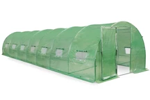 Polytunnel à ossature métallique 3x10m Garden Point vert avec une porte