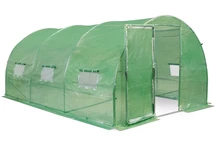 Polytunnel à ossature métallique 3x4,5 m Garden Point vert avec une porte