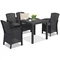 Salon de jardin poly rotin Lida Dallas Apetito 4 anthracite Bica