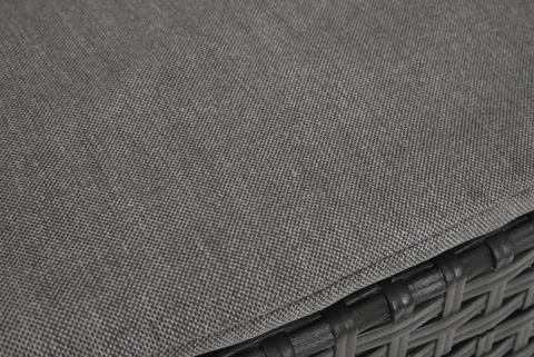 Salon de jardin poly rotin Lida Dallas Apetito 4 anthracite Bica