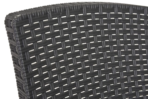 Salon de jardin poly rotin Lida Dallas Apetito 4 anthracite Bica