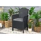 Salon de jardin poly rotin Lida Dallas Apetito 4 anthracite Bica