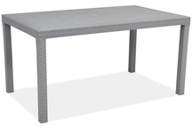 Table à manger en polyrotin gris Houston Bica