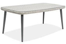 Table de jardin en résine tressée Cordoba Garden Point blanche