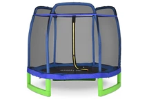Trampoline de jardin avec filet à l’extérieur 213 cm Jump Hero vert