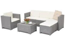Un ensemble de meubles inclinables en polyrotin Colorado Relax Corner 5 Bica gris