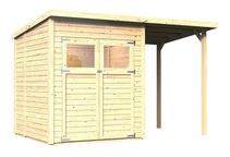 Abri de jardin en bois Horten Plus avec auvent 323 x 180 cm