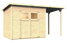 Abri de jardin en bois Horten Plus avec auvent 386 x 180 cm