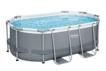Piscine à crémaillère avec pompe, couverture et échelle Power Steel 305 x 200 x 84 cm Bestway 5614A