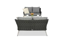 Salon de jardin Bilbao Coffee avec une petite table pour 4 personnes Garden Point anthracite