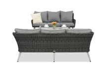 Salon de jardin Bilbao Coffee avec une petite table pour 6 personnes Garden Point anthracite