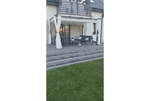 Pergola de terrasse Barbados 3x4 m avec rideaux Garden Point anthracite beige