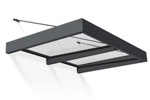 Auvent de porte en aluminium Sophia XL 1,4 x 1,9 m Palram - Canopia anthracite