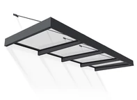 Auvent de porte en aluminium Sophia XL 1,4 x 3,8 m Palram - Canopia anthracite
