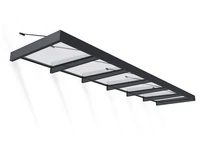 Auvent de porte en aluminium Sophia XL 1,4 x 5,7 m Palram - Canopia anthracite