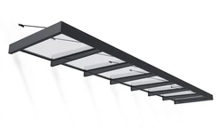 Auvent de porte en aluminium Sophia XL 1,4 x 6,6 m Palram - Canopia anthracite
