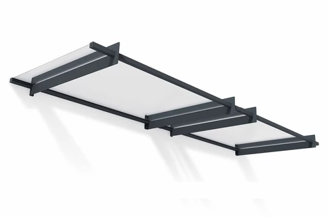 Auvent de porte moderne Nancy 3 m Palram - Auvent anthracite