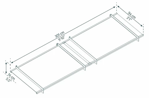 Auvent de porte moderne Nancy 3 m Palram - Auvent anthracite
