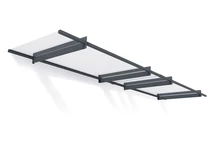 Auvent de porte moderne Nancy 4 m Palram - Auvent anthracite