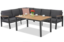 Coin de jardin avec table Zakintos Comida 5 anthracite Garden Point