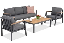 Ensemble de meubles de jardin Zakynthos Coffee 5  anthracite Garden Point