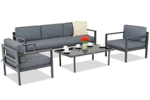 Garden Point Porto Coffee 5 meubles de jardin anthracite