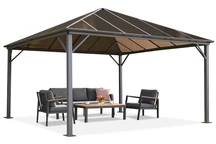 Milos 4x4 Garden Point patio gazebo gris