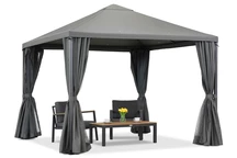 Pavillon de jardin anthracite Madrid 3 x 3m Premium Garden Point