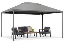 Pavillon de jardin anthracite Madrid 3 x 4m Garden Point